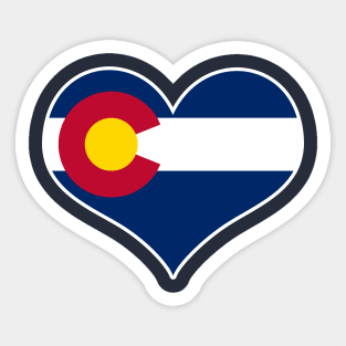 Colorado Flag Heart Love Home Gifts Sticker